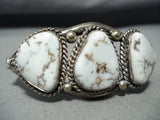 Rare Vintage Native American Navajo Dry Creek Turquoise Sterling Silver Bracelet-Nativo Arts
