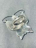 A+ Intricacy Vintage Native American Zuni Turquoise Inlay Sterling Silver Ring-Nativo Arts