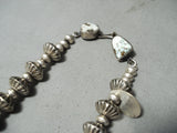 Orville Tsinnie Vintage Native American Navajo Dry Creek Turquoise Sterling Silver Necklace-Nativo Arts