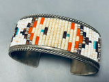Native American Santo Domingo Highly Rare Vintage Sterling Silver Turquoise Bracelet-Nativo Arts