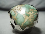 Biggest Best Crazy Vintage Native American Navajo Green Turquoise Sterling Silver Ring-Nativo Arts