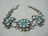 Spectacular Vintage Native American Navajo Turquoise Sterling Silver Bracelet-Nativo Arts