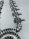 Most Unique Double Sided Vintage Native American Navajo Sterling Silver Squash Blossom Necklace-Nativo Arts