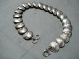 Impressive Vintage Navajo Sterling Silver Link Bracelet Native American Old-Nativo Arts