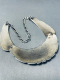 One Of The Best Vintage Native American Navajo Cleopatra Sterling Silver Necklace-Nativo Arts