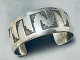 Fantastic Vintage Native American Hopi Sterling Silver Bracelet Signed-Nativo Arts
