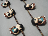 Native American Extremely Rare Vintage Santo Domingo Hand Hamde Sterling Silver Necklace-Nativo Arts