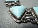 Dynamic Vintage Native American Navajo Royston Turquoise Sterling Silver Set Old-Nativo Arts
