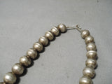 Tremendous Vintage Navajo Sterling Silver Necklace Native American Old-Nativo Arts