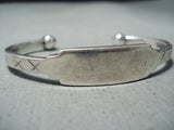 Attractive Navajo Sterling Silver Bracelet Native American-Nativo Arts