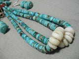 Museum Quality Vintage Native American Navajo Long Turquoise Jacla Necklace Earrings-Nativo Arts