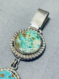 Important Kee Joe Benally Vintage Native American Navajo Turquoise Sterling Silver Pendant-Nativo Arts
