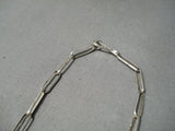 Detailed Feather Navajo Vintage Sterling Silver Native American Necklace-Nativo Arts