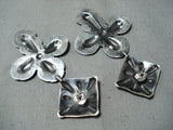 Remarkable Navajo Sterling Silver Cross Earrings Native American-Nativo Arts