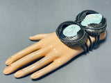 185 Gram Monster Mens Vintage Native American Navajo Turquoise Sterling Silver Bracelet-Nativo Arts