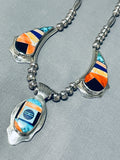 Best Frank Yazzie Vintage Native American Navajo Turquoise Sterling Silver Necklace-Nativo Arts