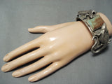Lizard Navajo Native American Jewelry Royston Turquoise Sterling Silver Bracelet-Nativo Arts