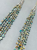 Native American Gorgeous Vintage Santo Domingo Royston Old Kingman Turquoise Necklace-Nativo Arts