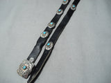 Fabulous Vintage Native American Navajo Kingman Turquoise Sterling Silver Concho Belt Old-Nativo Arts