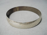 Wonderful Vintage Native American Navajo Hand Tooled Sterling Silver Bangle Bracelet-Nativo Arts