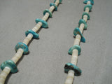 Early 1900's Vintage Native American Navajo Santo Domingo Shell Turquoise Necklace Old-Nativo Arts