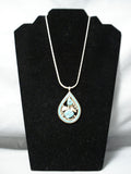 Striking Vintage Native American Navajo Sleeping Beauty Sterling Silver Gold Fill Necklace-Nativo Arts