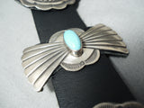 Important Vintage Native American Navajo Del Delgarito Turquoise Sterling Silver Concho Belt-Nativo Arts