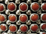 Native American One Of Best Verdy Jake Navajo Coral Sterling Silver Bracelet Cuff-Nativo Arts