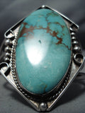 Towering Vintage Native American Navajo Royston Turquoise Sterling Silver Bracelet-Nativo Arts