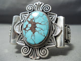 Fantastic Vintage Native American Navajo Red Mountain Turquoise Sterling Silver Bracelet Old-Nativo Arts