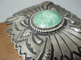 Tremendous Vintage Native American Navajo Royston Turquoise Sterling Silver Bowguard-Nativo Arts