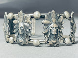 Chief Head Native American Sterling Silver Bracelet-Nativo Arts
