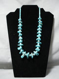 Superior Vintage Navajo Kingman Turquoise Necklace Native American Old-Nativo Arts