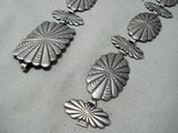 Impressive Vintage Navajo Sterling Silver Concho Belt Native American Old-Nativo Arts