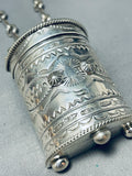 Best Important Vintage Native American Navajo Jewelry Box Sterling Silver Necklace-Nativo Arts