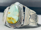 Exceptional Native American Navajo Royston Turquoise Sterling Silver Bracelet Signed-Nativo Arts
