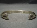 Incredible Vintage Native American Navajo Detailed Sterling Silver Hand Tooled Bracelet-Nativo Arts