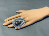 Fabulous San Felipe Sleeping Beauty Turquoise Sterling Silver Buffalo Ring-Nativo Arts