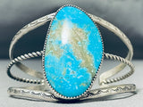 Astonishing San Felipe Kingman Turquoise Sterling Silver Large Bracelet-Nativo Arts