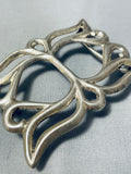 Superior Vintage Native American Navajo Sterling Silver Buckle-Nativo Arts