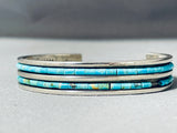 Quality Work Vintage Native American Navajo Turquoise Heishi Sterling Silver Bracelet-Nativo Arts
