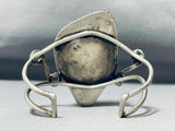 One Of The Chunkiest Vintage Native American Navajo Petrified Wood Sterling Silver Bracelet-Nativo Arts