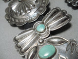 Early Museum Vintage Native American Navajo Royston Turquoise Sterling Silver Concho Belt-Nativo Arts