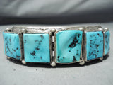 Important Vintage Native American Navajo 7 Sleeping Beauty Turquoise Sterling Silver Bracelet-Nativo Arts