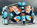 One Of The Best Ever Native American Navajo Turquoise Butterfly Sterling Silver Bracelet-Nativo Arts