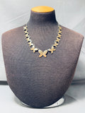 Very Rare Livingston Family Vintage Native American Navajo Gold Sterling Silver Necklace-Nativo Arts