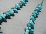 Superior Vintage Navajo Kingman Turquoise Necklace Native American Old-Nativo Arts