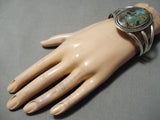 Superior Vintage Native American Navajo Royston Turquoise Sterling Silver Bracelet Old-Nativo Arts