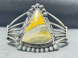 Stunning Native American Navajo Honeybee Jasper Sterling Silver Bracelet-Nativo Arts