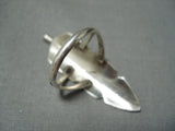 Incredible Intricacy Navajo Sterling Silver Feather Ring Native American-Nativo Arts
